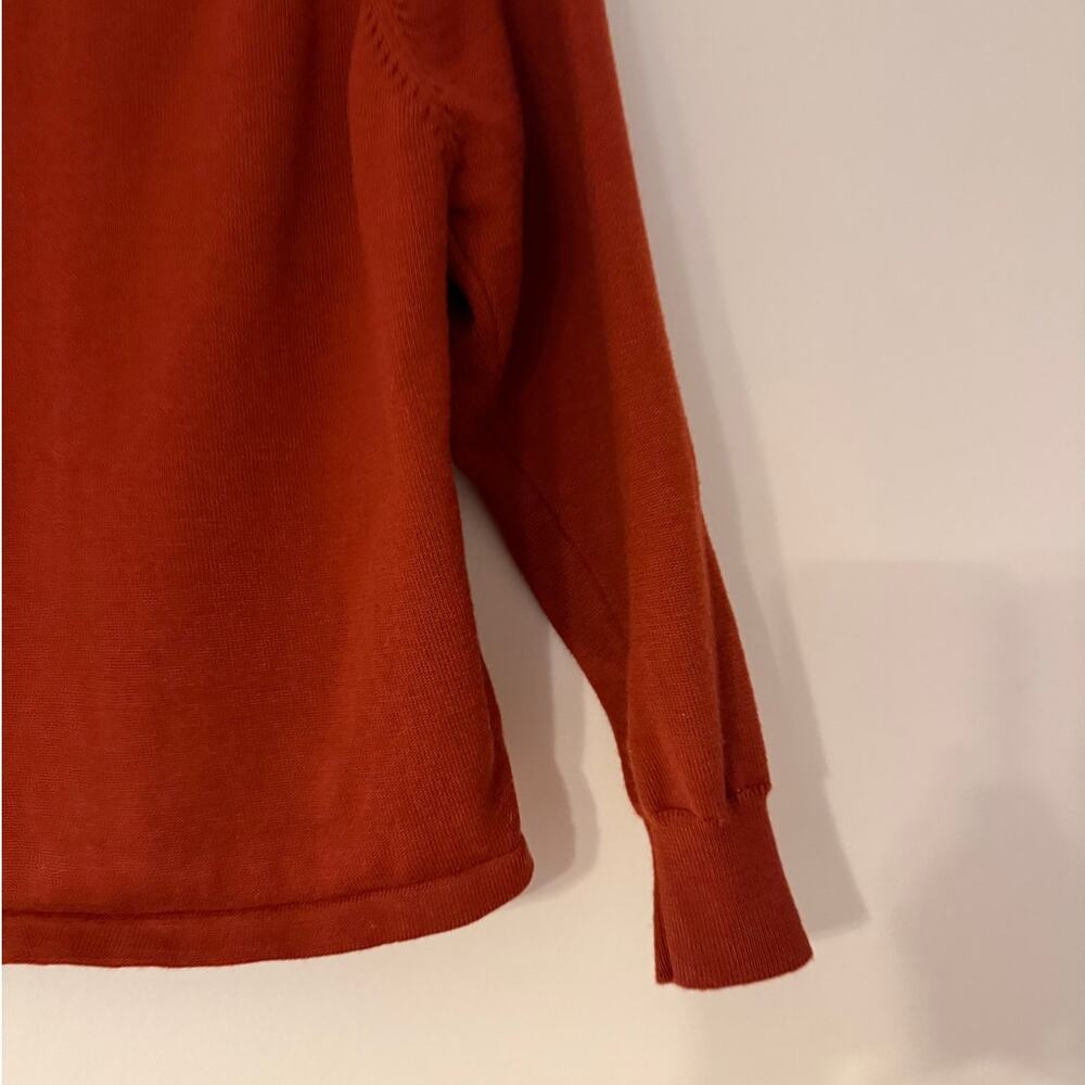 Vintage 1950s Mary Lucy Wool Rust Orange Knit Cardigan - Picture 5 of 5